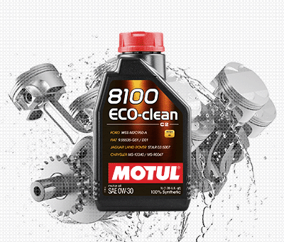 Foto do 8100 ECO-CLEAN 0W-30, um lubrificante de alto desempenho para motores movidos a galosina e diesel